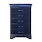 Global Furniture Usa Traditional Glam Rich Blue W /LED Charlie Blue Queen Bed Group With Led 2781 - alternate 7